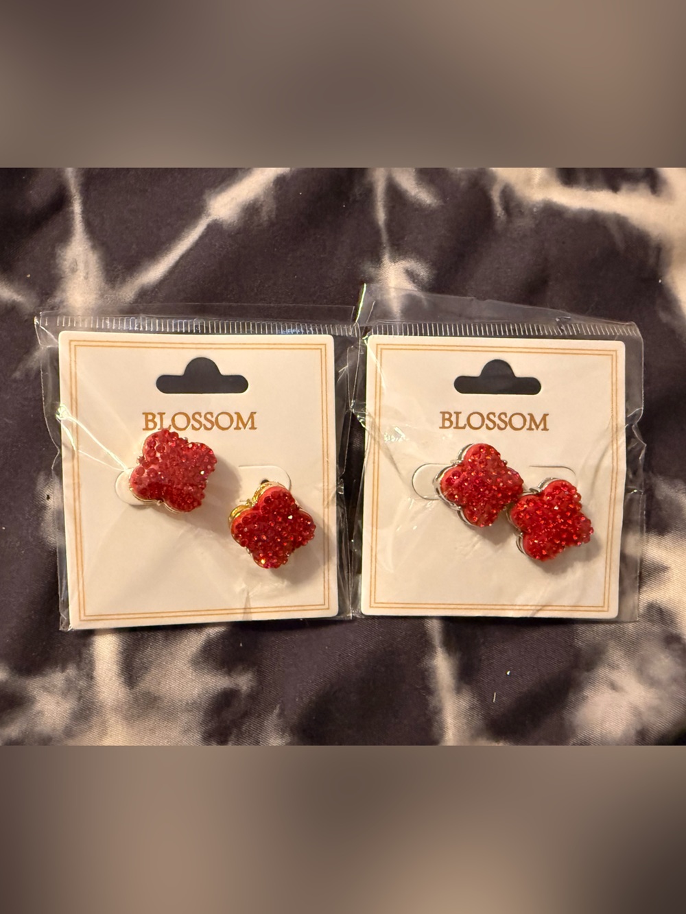 (2) Sets Inspired Red Earrings